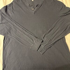James Perse Navy Henley
